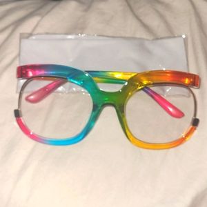 Colorful framed glasses.